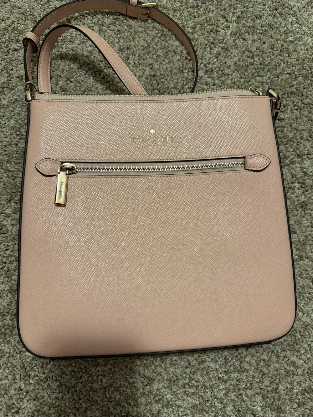 Kate Spade Blush Pink Textured Leather Crossbody Bag NWOT